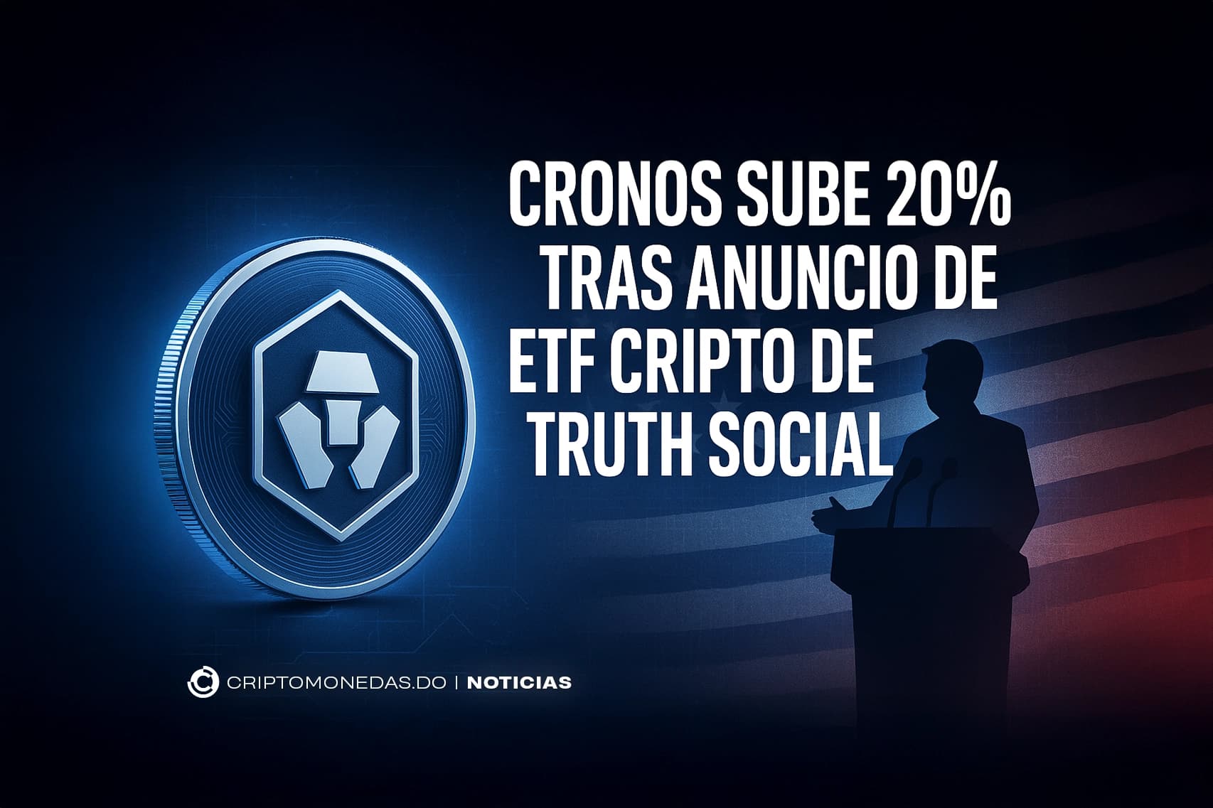 Cronos sube 20% tras anuncio de ETF cripto de Truth Social