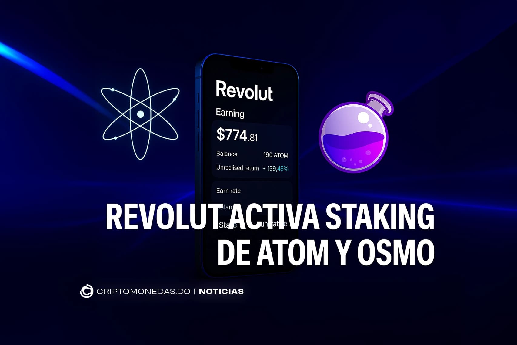 Revolut habilita staking de ATOM y OSMO en Europa