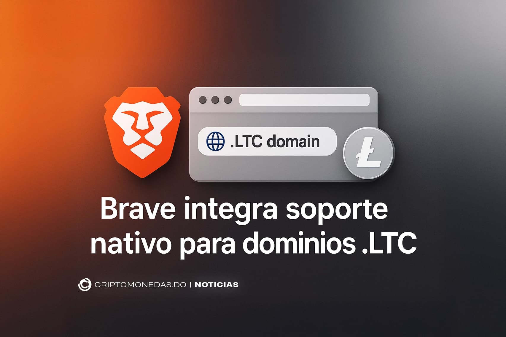 Brave integra soporte nativo para dominios .LTC