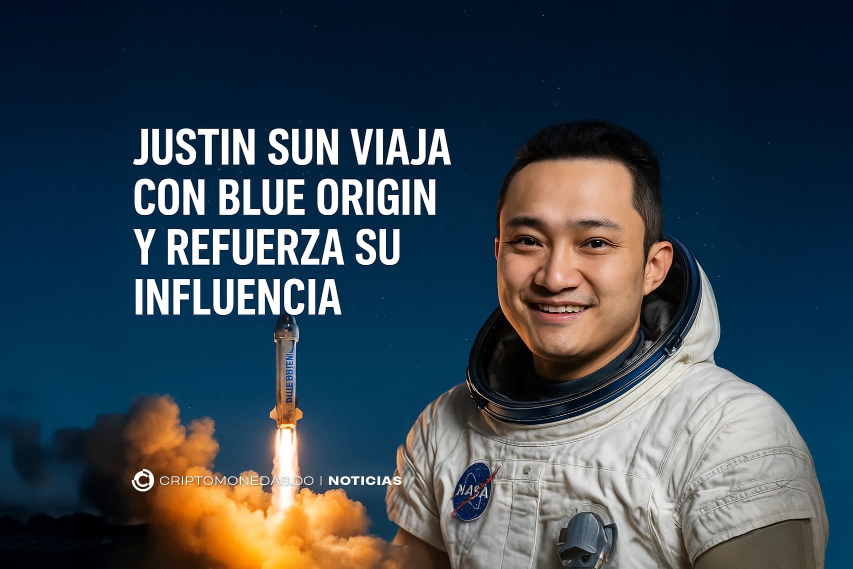Justin Sun viaja con Blue Origin y refuerza su influencia