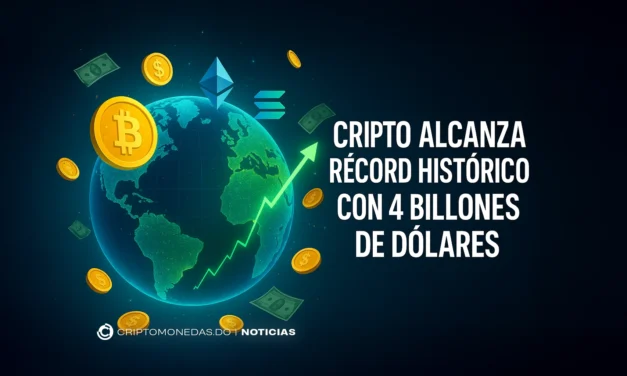 Cripto alcanza récord histórico con 4 billones de dólares